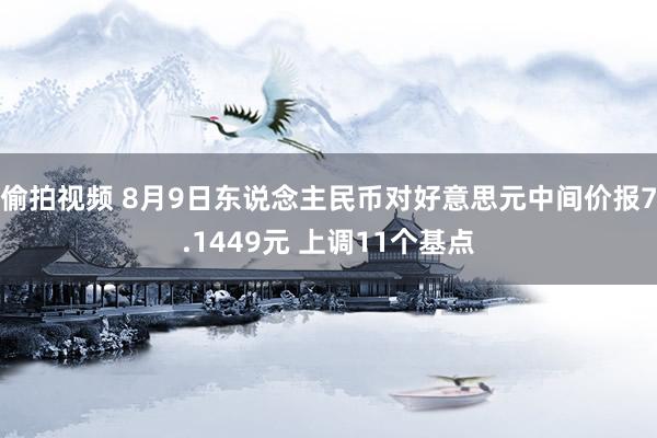 偷拍视频 8月9日东说念主民币对好意思元中间价报7.1449元 上调11个基点