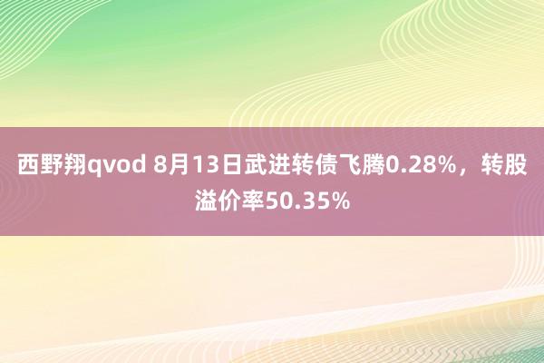 西野翔qvod 8月13日武进转债飞腾0.28%，转股溢价率50.35%