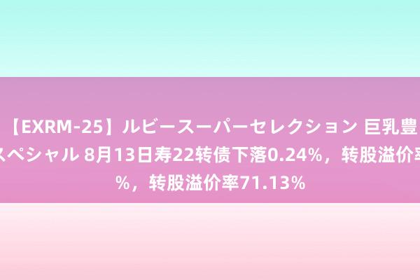 【EXRM-25】ルビースーパーセレクション 巨乳豊満4時間スペシャル 8月13日寿22转债下落0.24%，转股溢价率71.13%