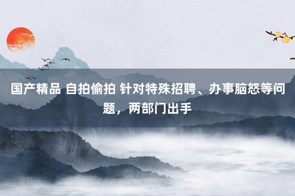 国产精品 自拍偷拍 针对特殊招聘、办事脑怒等问题，两部门出手