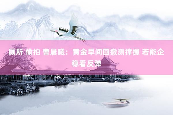 厕所 偷拍 曹晨曦：黄金早间回撤测撑握 若能企稳看反弹