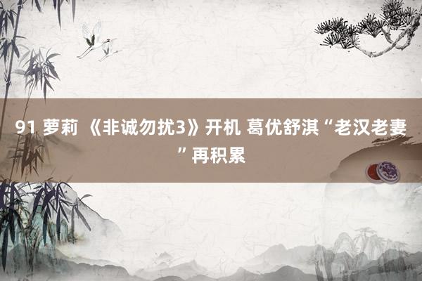 91 萝莉 《非诚勿扰3》开机 葛优舒淇“老汉老妻”再积累