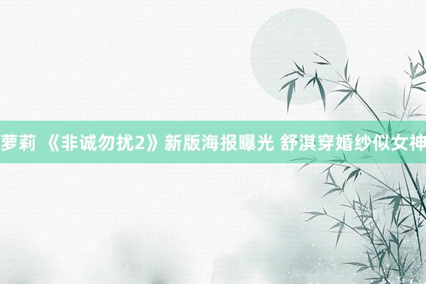 萝莉 《非诚勿扰2》新版海报曝光 舒淇穿婚纱似女神
