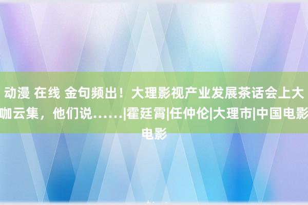 动漫 在线 金句频出！大理影视产业发展茶话会上大咖云集，他们说……|霍廷霄|任仲伦|大理市|中国电影