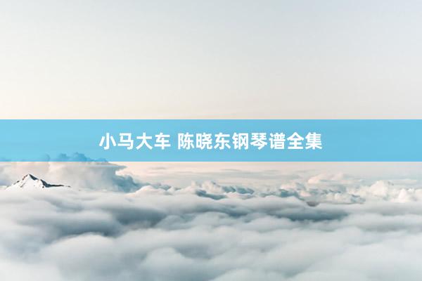 小马大车 陈晓东钢琴谱全集