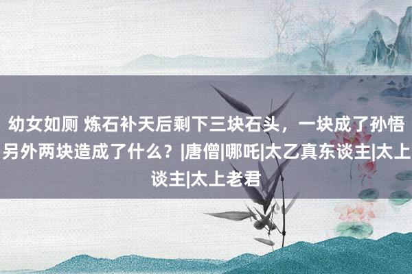 幼女如厕 炼石补天后剩下三块石头，一块成了孙悟空，另外两块造成了什么？|唐僧|哪吒|太乙真东谈主|太上老君