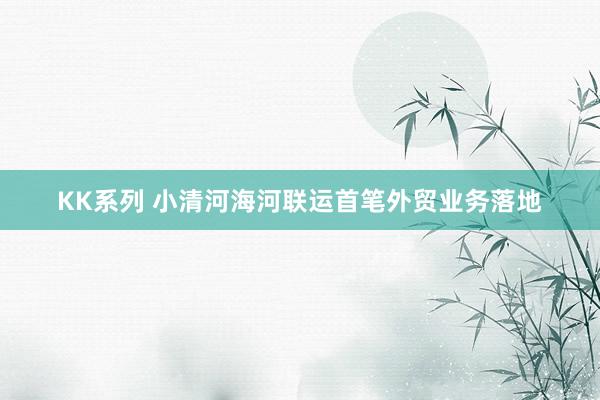 KK系列 小清河海河联运首笔外贸业务落地