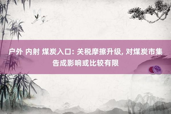 户外 内射 煤炭入口: 关税摩擦升级, 对煤炭市集告成影响或比较有限
