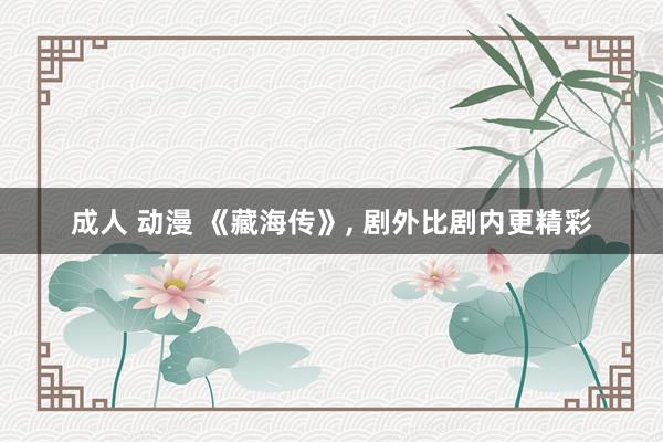 成人 动漫 《藏海传》, 剧外比剧内更精彩