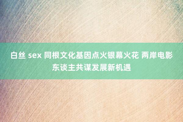 白丝 sex 同根文化基因点火银幕火花 两岸电影东谈主共谋发展新机遇